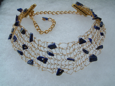 lapis and gold necklace